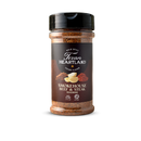 Texan Heartland Smokehouse Beef & Steak Seasoning by Texan Heartland comes in a 5 oz (141g) bottle with a black lid. The label features images of seasoning powder, garlic, and peppercorns, highlighting its bold smokehouse flavor and classic Texan beef seasoning profile.