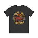 Sometimes I Get Caught Smoking Barbecue T-Shirt with soft cotton fabric and humorous grillmaster design