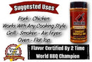 Butcher BBQ Sweet Chipotle BBQ Seasoning is a smoky sweet heat blend for pork, chicken, grill, smoker, air fryer, oven, and flat top. It features Trust Your Butcher and 2 Time World BBQ Champion seals.