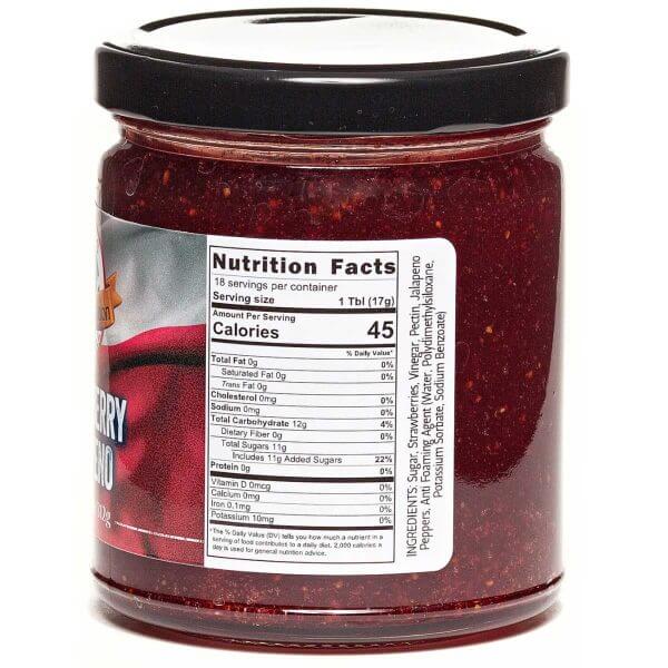 Texas Pepper Jelly Strawberry Habanero Jelly 11 oz with sweet strawberry and habanero heat for glazes, dips, and bold desserts