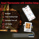 ThermoPro 4-probe Bluetooth thermometer for grilling and smoking with wireless range and rechargeable battery