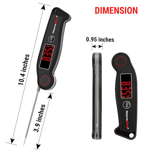 ThermoPro TP19 waterproof digital meat thermometer with fast, accurate readings and ambidextrous display at DDR BBQ Supply