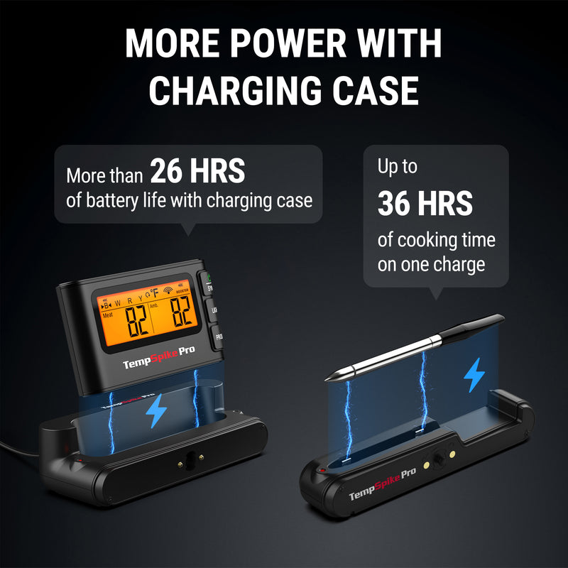 ThermoPro TempSpike Plus wireless meat thermometer with 1 probe DDR BBQ Supply for Chefs, BBQ and Home Cooks