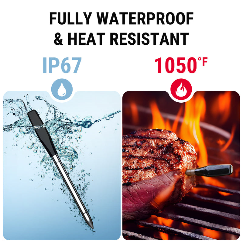 ThermoPro TempSpike Plus wireless meat thermometer with 1 probe DDR BBQ Supply for Chefs, BBQ and Home Cooks