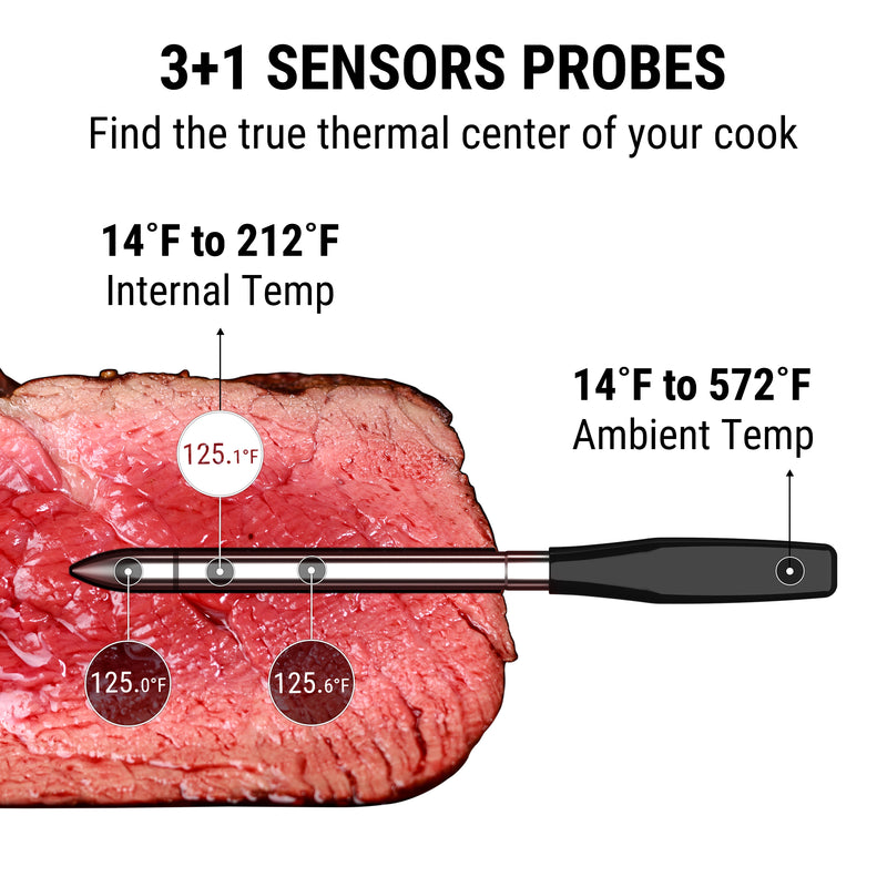 ThermoPro TempSpike Plus wireless meat thermometer with 1 probe DDR BBQ Supply for Chefs, BBQ and Home Cooks