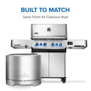 Timberwolf Smokeless Portable Fire Pit 22 inch stainless steel at DDR BBQ Supply built to match napoleon stainless steel grills