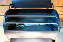 Open Traeger Ironwood 650 / Redland featuring a Pimp My Grill® Gen2 Slide-Out Rack System - 2 Racks with two metal wire racks installed inside to expand cooking capacity.