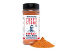 Tuffy Stone Sweet BBQ Rub bottle with sweet, smoky seasoning for pork, chicken, seafood, and more