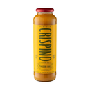 A tall glass jar with a yellow label reading Taycte Famiglia Crispino Yellow Tomato Sauce Starter — Calabrian Pomodori Gialli, this product contains smooth, seedless yellow tomato sauce that highlights authentic Calabrian sweetness. The minimalist design and metal lid make it perfect for showcasing the rich flavors of this Taycte specialty.