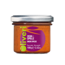 A glass jar of Taycte Onion Spread (Crema di Cipolle) with a silver lid and a purple label displaying the product name, weight, and Taycte branding.