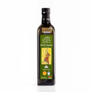 Taycte Single-Variety Caninese Extra Virgin Olive Oil D.O.P. Canino - 250ml comes in a dark glass bottle with a green label, gold cap, and features an image of a person harvesting olives on the front.