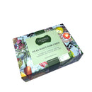 A vibrant rectangular box labeled SALTOPIA Infused Sea Salts' Ultimate Veggie Lover Salts, decorated with veggies and greenery, offers flavorful herb sea salt blends crafted for perfect vegetable seasoning.