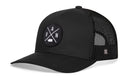 Show your Vancouver, WA pride with the Haka Hat Vancouver Trucker Hat | Black VAN Snapback, featuring a black mesh build, curved brim, and a stylish front patch with ‘VAN’ letters by Haka Hat.