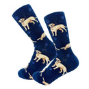 Yellow Labrador dog socks with golden coat design – great gift for Lab lovers from DDR BBQ Supply