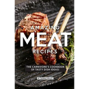 Cover of the paperback Amazing Meat Recipes: The Carnivore’s Cookbook of Tasty Dish Ideas! by Thomas Kelley, featuring grilled lamb chops on a grill pan.