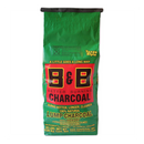 DDR BBQ Supply 20 lb bag of B&B all natural hickory lump charcoal with Texas style branding on green packaging