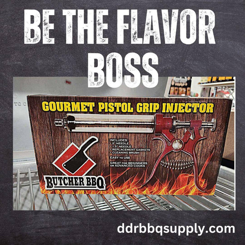 Butcher BBQ Gourmet Pistol Grip Meat Marinade Injector Butcher BBQ