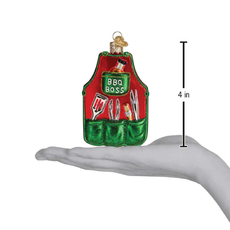 BBQ Boss Apron Christmas Ornament