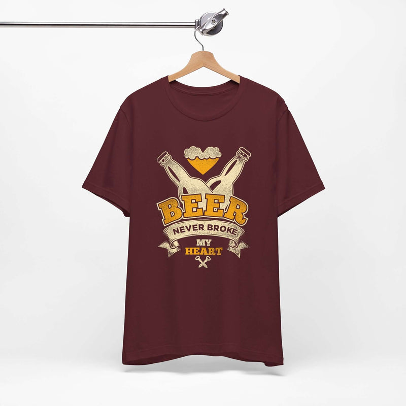 Beer Never Broke My Heart BBQ T-Shirt for backyard grilling – DDR BBQ Supply