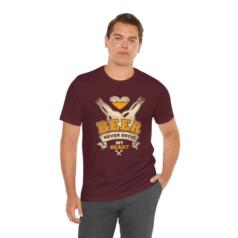 Beer Never Broke My Heart BBQ T-Shirt for backyard grilling – DDR BBQ Supply