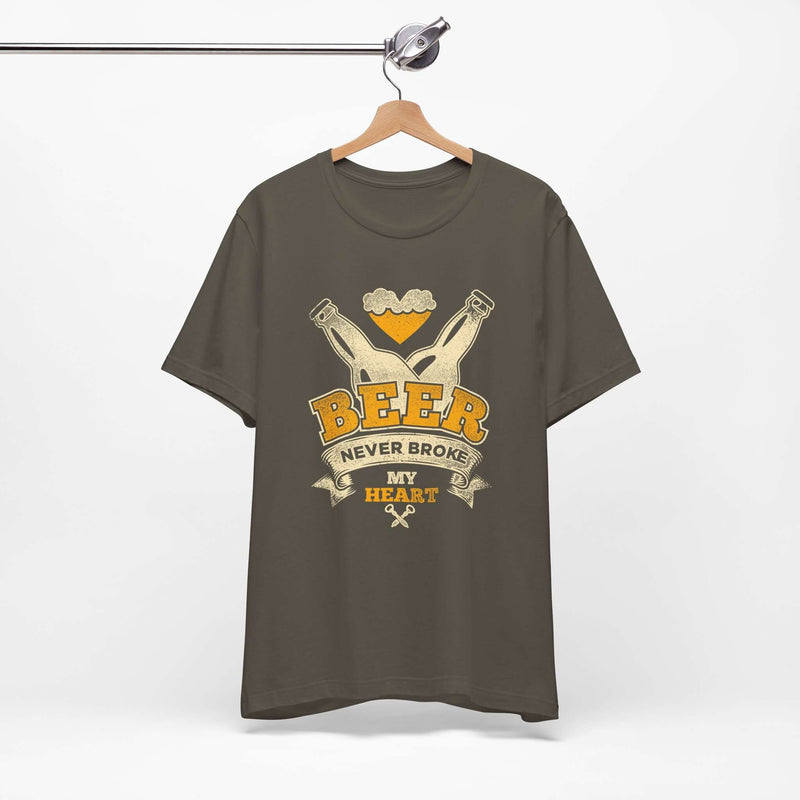 Beer Never Broke My Heart BBQ T-Shirt for backyard grilling – DDR BBQ Supply