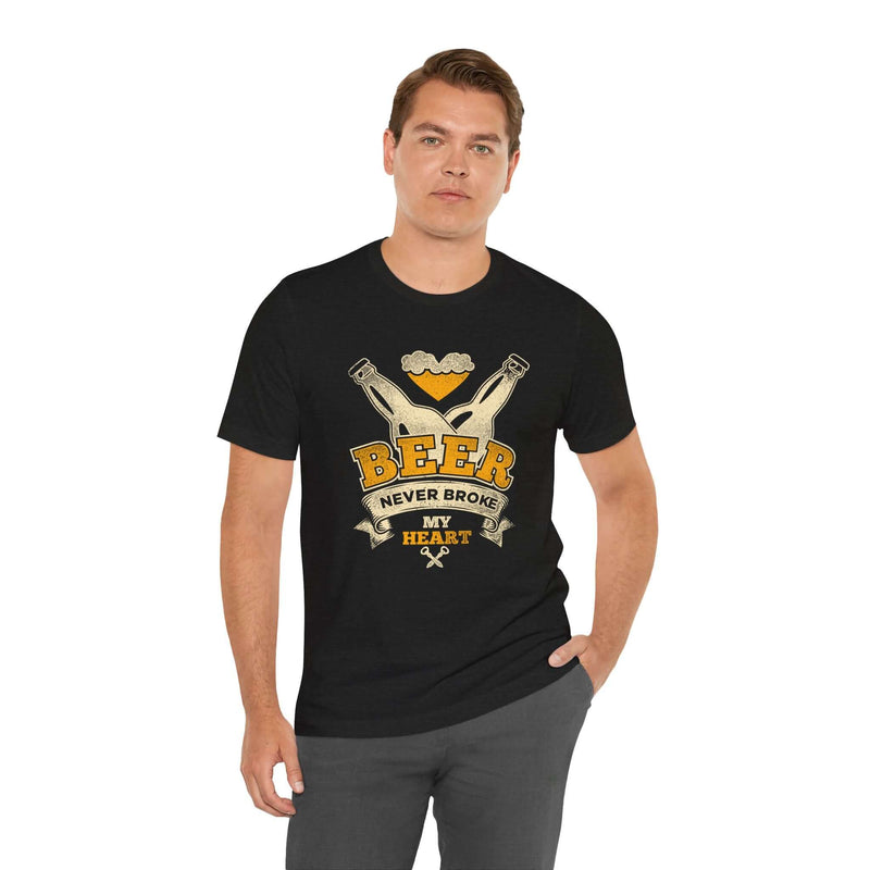 Beer Never Broke My Heart BBQ T-Shirt for backyard grilling – DDR BBQ Supply