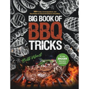 Hardcover cover of Big Book of BBQ Tricks: 101+ Tricks, Secret Ingredients and Easy Recipes for Foolproof Barbecue & Grilling by Books by splitShops, showcases grilled meats, skewers, and a steak garnished with herbs. The text spotlights barbecue tips, secret ingredients, and grilling recipes for outdoor cooking and smoking. A green sticker proclaims: “It’s way BIGGER than just a cook book.”.