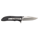 The Bison River 4 1/4″ Everyday Carry Knife features a stainless steel blade, a sleek black handle, and the Bison River logo proudly displayed on the blade—making it an essential choice for reliable performance and everyday style.