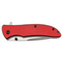 The Bison River 4 1/4″ Everyday Carry Knife by Bison River features a folding design with a closed red handle and visible screws, paired with a durable stainless steel blade. Shown against a white background, this knife is ideal for everyday carry, combining convenience with reliable performance.
