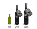 Three bottles from Georgetown Olive Oil Co. are displayed in varying sizes (60ml, 200ml, and 375ml). The two larger bottles showcase Georgetown Olive Oil Co. Black Truffle Oil with black labels, highlighting a rich infusion ideal for gourmet dishes. The smallest bottle features plain green extra virgin olive oil by Georgetown Olive Oil Co., noted for its high polyphenol content.