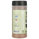 A clear plastic bottle of WarPig BBQ’s War Pig Bullzooka BBQ Rub with a black lid, featuring labels in support of veterans organizations and a barcode on the bottom. The left side of the front label is partially visible.