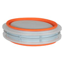 CanCooker collapsible batter bowl for evenly breading chicken, fish, pork, and vegetables shown collapsed