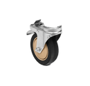 The Smokin Brothers 4″ Caster Wheel for Premier Plus Grills, featuring a durable metal bracket and black rubber tire, is showcased against a plain white background—perfect as a reliable replacement caster for your Premier Plus grill.
