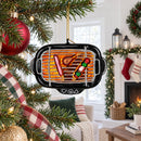 The Barbecue Grill Glass Christmas Ornament by BestPysanky adds cookout charm to your tree, featuring food details—perfect for festive rooms with stockings, wreaths, and a cozy fireplace.