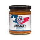 Texas Pepper Jelly Chipotle Mustard with smoky heat and tangy flavor for BBQ and sandwiches