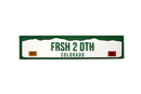 A Colorado license plate with green trim reads FRSH 2 DTH. Stickers show "2013" in yellow (left) and "JUL" in red (right). The mountain peak border is a perfect nod to The Spice Guy Colorado Box and its signature seasoning blends.