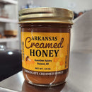 Chocolate Creamed Honey 8 oz jar made with raw honey and cocoa, a smooth and indulgent treat perfect for spreading, drizzling, or gifting at DDR BBQ Supply