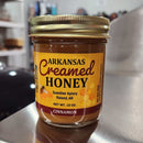 Guenther Apiary Cinnamon Creamed Honey 8 oz jar made with raw honey and cinnamon, smooth and spiced for toast, tea, or gifting at DDR BBQ Supply