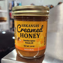 Guenther Apiary Natural Creamed Honey 8 oz jar made with pure raw honey, whipped for a smooth, spreadable texture, handcrafted in Arkansas and available at DDR BBQ Supply