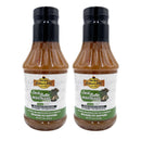 Here’s a revised version of your sentence using the provided product data: A pack of two 18-ounce bottles of Hickman's BBQ Gluten Free Creole Butter Injection & Marinade, each featuring clear plastic bottles with green and white labels and black caps. Proudly labeled gluten free and MSG free, this Southern-style marinade from Hickman's BBQ is perfect for injecting or marinating your favorite meats, delivering rich Creole flavors to every meal.