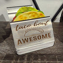 Taco 'Bout Awesome Stainless Steel Taco Holder – Fun Upright Taco Rack at DDR BBQ Supply