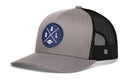 Show off your Dallas football pride with the Haka Hat Dallas Trucker Hat in Gray-White. This snapback features a round blue patch on the front displaying “DAL” with a small football graphic, black mesh back, and curved bill for classic style and comfort.
