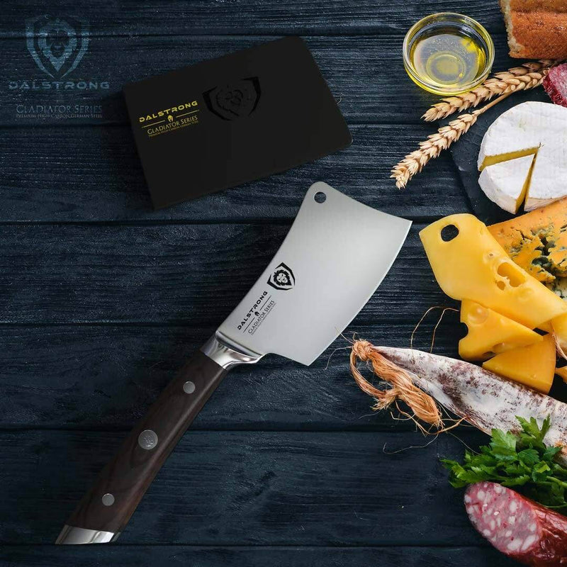dalstrong 4.5 inch mini cleaver knife from the gladiator series with g10 handle