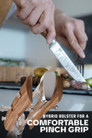 Dalstrong Gladiator 5 inch steak knife set with German steel blades and durable  wood handles. In box that easily makes great gift. Combortable grip.