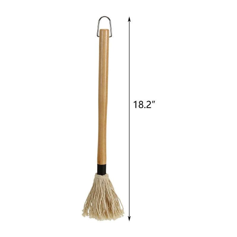 DDR BBQ Supply Basting BBQ Mop 2 pack with 6 replacement heads – cotton grilling mop for sauces and marinades