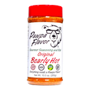 DDR BBQ Supply Pawpa Flavor Bearly Hot seasoning and rub in a 10 oz bottle with a red cap and bear logo.