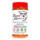 Introducing Pawpa Flavor SabrOso Chili Lime Seasoning & Rub by Pawpa Flavor LLC. This bottle features a distinctive bear logo and comes with a red cap, plus labels indicating it’s low sodium, vegan friendly, and gluten-free. Highlighted with the phrases “Sabr Oso Chili Lime” and “Everything needs a Pawpa Flavor!”, this seasoning delivers the perfect blend of zesty citrus in every sprinkle—making it your ideal chili lime rub or all-purpose seasoning for any dish.