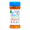 A 4.25 oz (120g) bottle of Pawpa Flavor All Flavor Chipotle No Salt/No Sugar Seasoning & Rub from Pawpa Flavor LLC, featuring a blue lid and a label with a bear logo. This smoky chipotle blend adds bold, rich flavor to your favorite dishes without any added salt or sugar.