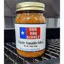 DDR BBQ Supply Chipotle Tomatillo Salsa Medium 16 oz jar – smoky, tangy, and spicy flavor