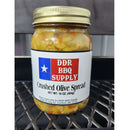DDR BBQ Supply Crushed Olive Spread 16 oz jar for grilling, marinades, and Mediterranean cooking